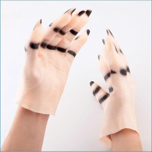 Soft rubber Ghost gloves for Hallowmas Event & Party Supplies