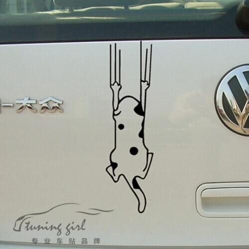 Car Stickers Dog Dalmatian Funny Creative Decals For Tail Doors Vinyls Auto Tuning Styling 31x9cm D15