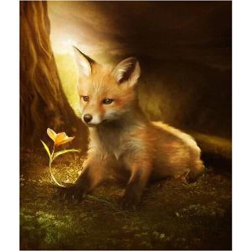 New Arrivals 5D DIY Full Round/Square Diamond Painting Animal Fox Cross Stitch 3D Embroidery Rhinestone Mosaic Home Decor