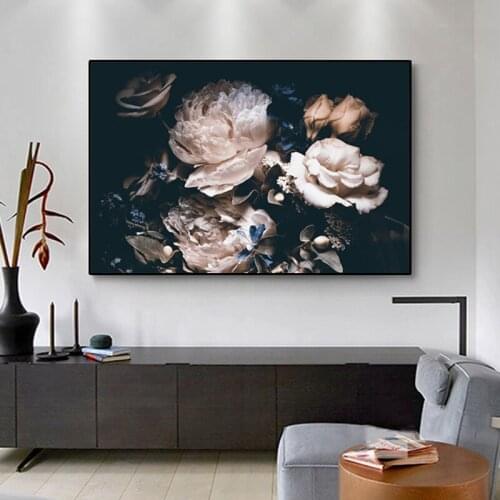 Red Flower Posters Decorative Pictures Canvas Painting Wall Art For Living Room Modern Home Decor Nordic Posters HD Paintings