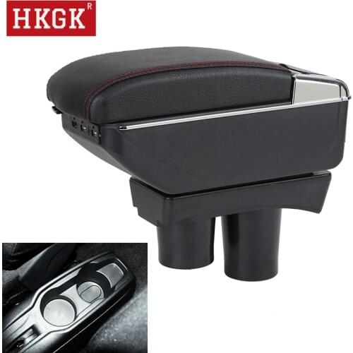 Arm Rest box Dual Layer Rotatable For C-Elysee Elysee Peugeot 301 Central Store Content box with Cup holder Ashtray accessories
