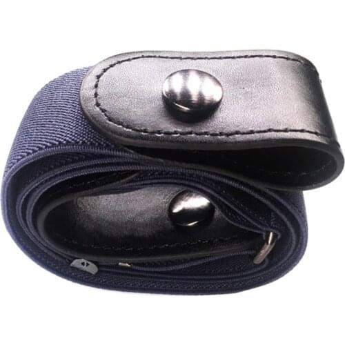 Fashion Buckle-free Elastic Waist Belt Unisex Jeans Pants Decor Strap Waistband