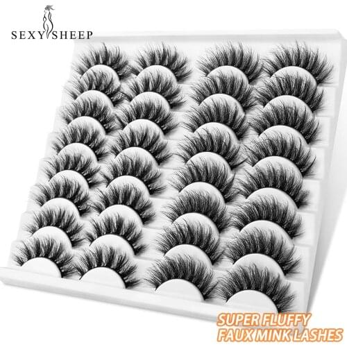 SEXYSHEEP 5/8/16 Pairs 3D Mink Lashes Natural False Eyelashes Dramatic Long Wispies Lash Extension Volume Beauty 3D Eyelashes