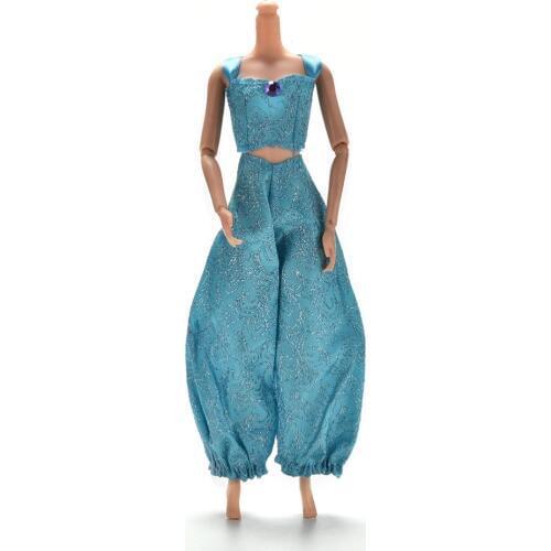 2 Pcs/set Fashion Cross Top Wide Leg pants For Latin Princess Dolls Yoga Clothes