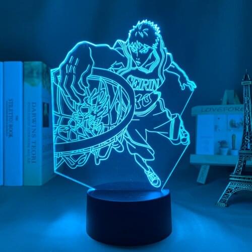 Kuroko No Basuke Led Night Light for Kids Bedroom Decor Nightlight Birthday Gift Anime Gadget Room Table Lamp Daiki Aomine
