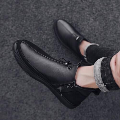 High BOOTS punk boot shoes casual work home sneakers sapato masculino de chelsea MEN cowboy ankle mens mens Moccasins for dress