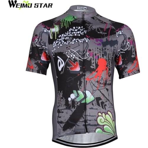 Weimostar Cool Design Cycling Jersey Men Summer Short Sleeve MTB Bike Jersey Downhill Bicycle Clothes Quick Dry Cycling Clothing