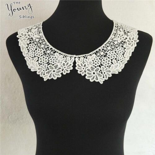 1pcs sale white lace collar sewing Apparel embroidery applique Embellishment Dress neckline trim clothes sewing craft supplies