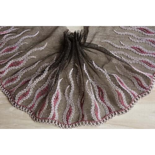 10Meters Embroidery Lace Trim 20cm Wide Ribbon Fabric Guipure Diy Trims Sewing Accessories 20cm Wide for Women Bra Material