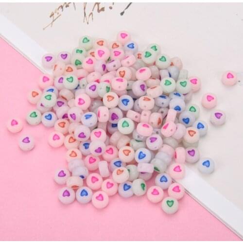 100Pcs 7mm Alphabet Acrylic Glow In the Dark Spaced Beads Luminous Letter Bead Jewelry Making DIY Bracelet Necklace Bead