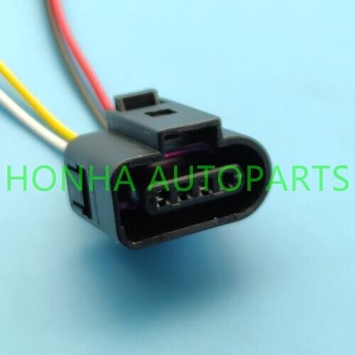 100 pcs/lots 4 Pin Car Air Inlet Pressure Sensor Plug Pigtail Cable TT A6 A4 1J0 973 704 1J0973704 with 15 cm 20AWG wire