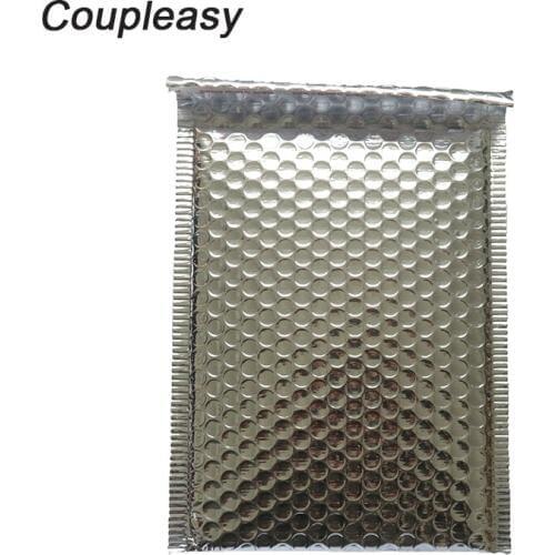 50Pcs/Lot Silver Shipping Bags Mailer Aluminized Film Bubble Envelope Shockproof Padded Envelopes Self Seal Mail Packaging Bag