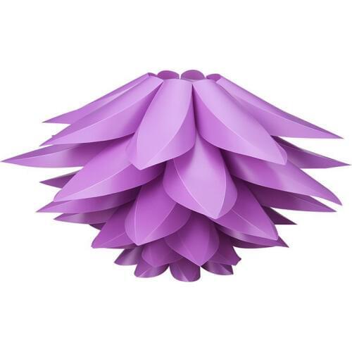 New DIY Lotus Lampshade IQ PP Ceiling Lamp Shade - Pendant Light Shade Christmas Living Room Decor Lighting, DIA:53CM (Purple)