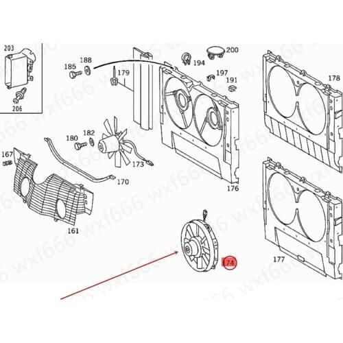 Car Water tank electric fan W140 S500mer ced es- be nzS600 Radiator fan Cold air fan Air conditioning fan Cooling electric fan