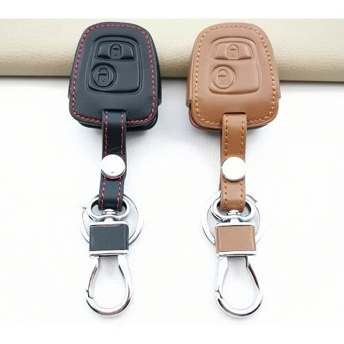 2-button straight key cover For Peugeot 107 206 307 207 408 For Citroen c2 c3 c4 Xsara Picasso Berlingo For toyota Aygo Reta bag