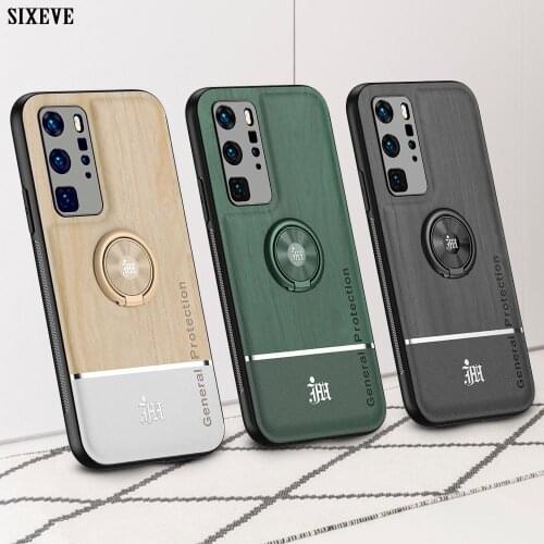 Luxury Magnetic Stand Ring Case For Huawei P20 P30 P40 Lite Mate 20 30 40 Pro Honor Nova 7i Mobile Phone Cover Shell Soft Bumper