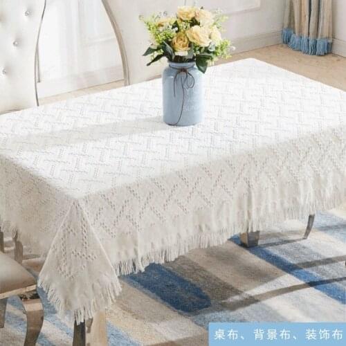 INS Style DecorativeTablecloth Thick Rectangular Wedding Dining Table Cover Tea Table Cloth for Rectangular and Round Table