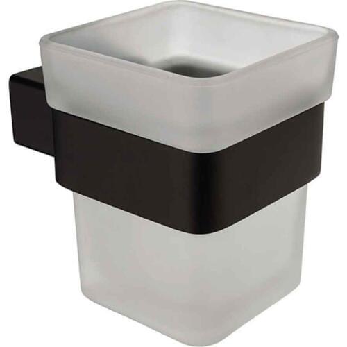 Holder Toothbrush Toothpaste Holder Cup Glass Gargle Tooth Mug Stainless Steel Square Hanger Rail Shelf Rack Set