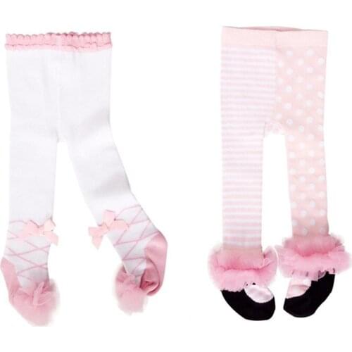 Baby Tights Cute Lace Bowknot Dots Newborn Girl 0-36Month Infant Tights Pants Autumn Winter Baby Pants