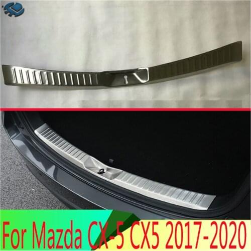 For Mazda CX-5 CX5 2017 2018 Stainless Steel Rear Trunk Scuff Plate Door Sill Cover Molding Garnish