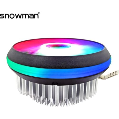 SNOWMAN CPU Cooler RGB 120mm i3 i5 CPU Heat Sink for Intel LGA 775 1150 1151 1155 AMD AM2 AM3 FM2 3 Pin CPU Cooling Fan PC quiet