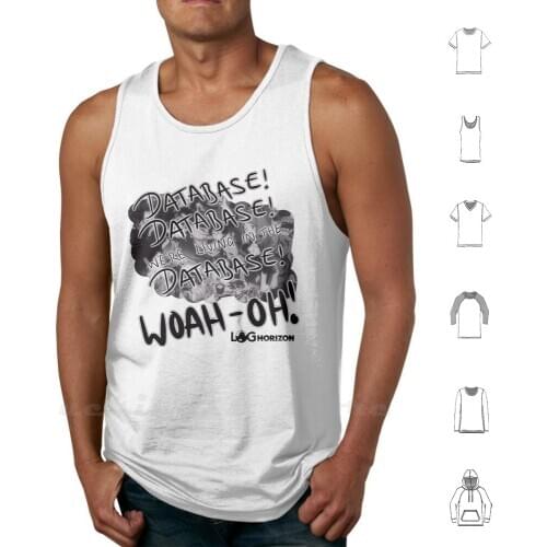 Log Horizon : Database! Tank Top Cotton Vest Sleeveless Log Horizon Anime Japan Rpg Manga Light Novel Database Log Horizon