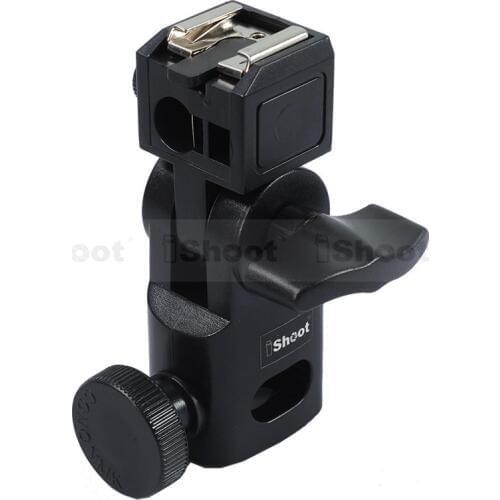 Mini Flash Bracket/Umbrella Holder - Universal Metal Hot Shoe Mount for Canon Nikon Pentax Olympus Sony HVL-F60M Speedlite