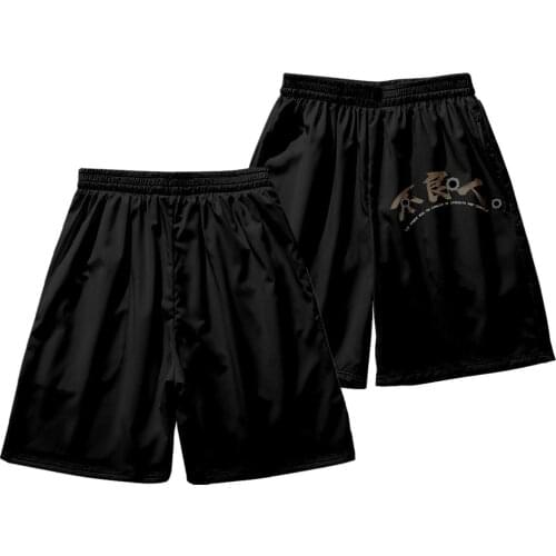 Men Summer Swimming Shorts Quick Dry Swim Shorts Running Gym Black Print Beach Short Plus Size 6XL