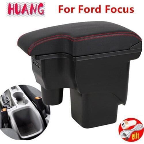 For Ford Focus 2 armrest box mk2 car accessories nterior Retrofit parts For Ford Focus 2 Car Armrest box Center Storage box USB