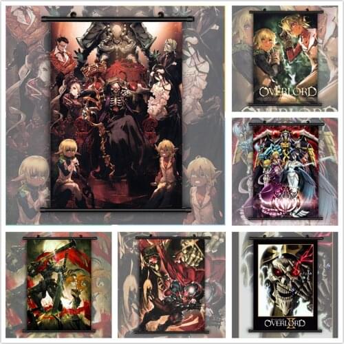 Overlord Albedo Ainz Ooal Gown Poster Anime Posters Canvas Painting Wall Decor Wall Art Picture for Living Room Decor Home Decor