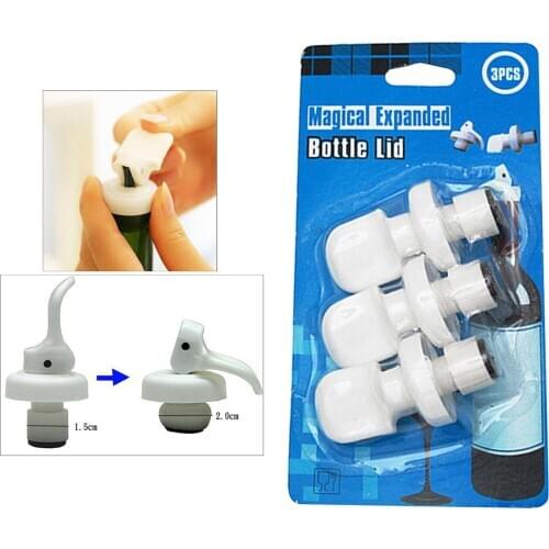 Wine Bottle Stopper, Decorative Wine Preserver, Wine Toppers Stopper, Reusable Wine Cork Keeps Wine Fresh (White)