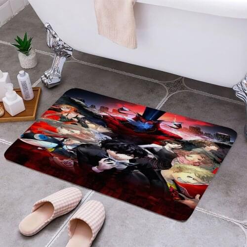 Persona 5 3D Print Doormats Rectangle Non-Slip DoorMat Bedroom Kitchen Entrance Print Door rugs Dropshipping