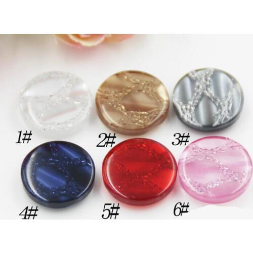50pcs 15mm&22mm Multicolor Mosaic han edition Resin coat buttons accessories DIY manual material Suit dress coat buttons