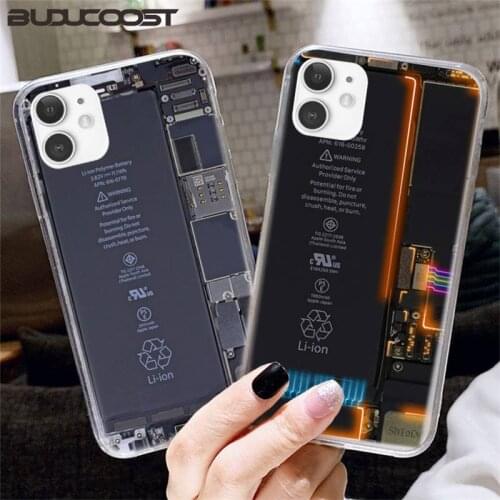 Riccu Computer Battery Phone Circuit Board Phone Case For iphone12 11 Pro 11 Pro Max X XR XS Max 7 8 6 6S Plus 5 5S SE 2020 case