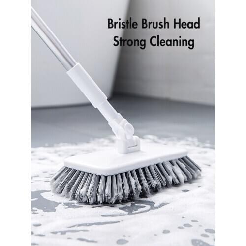 Long Handle Cleaning Brush Bathroom Clean Tools Retractable Floor Brush Tile Scrubbing Brush Wash Toilet Long-handled Brush