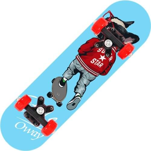 4 Wheel Skateboard Women Double Rocker Skateboard ABEC-9 Bearings Maple Skates Decks Child Long Skate Board for Adults hb0801