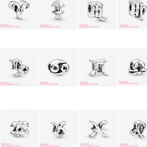 Sparkling Aries Aquarius Sagittarius Virgo Scorpio Cancer Gemini Libra Taurus Pisces Leo Capricorn Zodiac Charm Beads