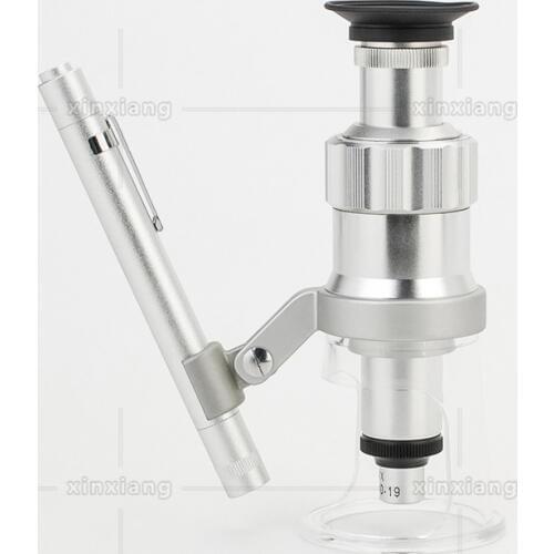 40X LED Illuminated Jade Appraisal Loupe Jewelry Gem Identifying Magnifier Pocket Microscope with Lamp and Reading Scale 0.05mm