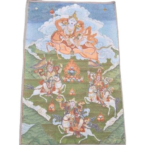 Tibet, Nepal, Thangka portrait, brocade painting, silk religious figure, Thangka embroidery mural 10