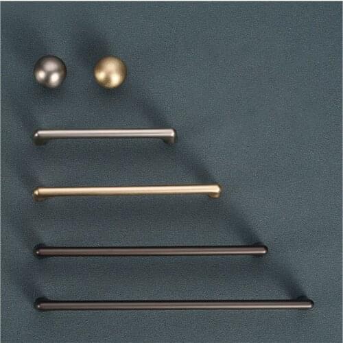 Drawer Pulls Kitchen Furniture Cabinet Drawer Door Handle Modern Minimalist Gold Zinc Alloy Wardrobe Bedside Cabinet Locker Knob