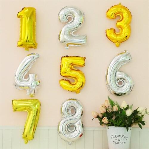 Number 0-9 Balloon Happy Birthday Wedding Party Decorations 40Inch Big Foil Birthday Balloons Helium Shower Large Figures Globos