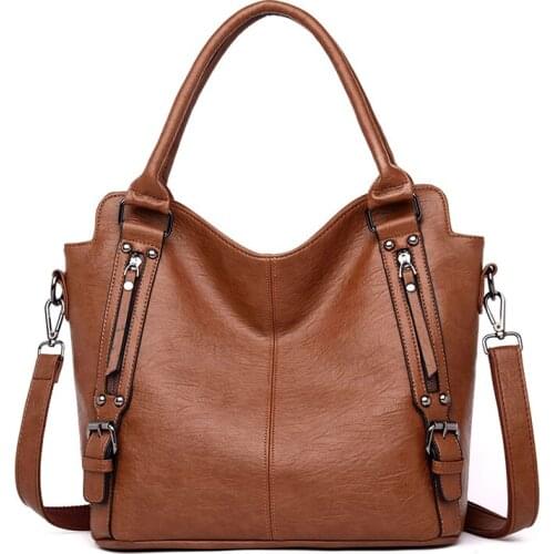 Female Shoulder Messenger Bag Vintage Luxury Handbags Women Bag Designer High quality Leather Shoulder Bag Women Big Tote Casual