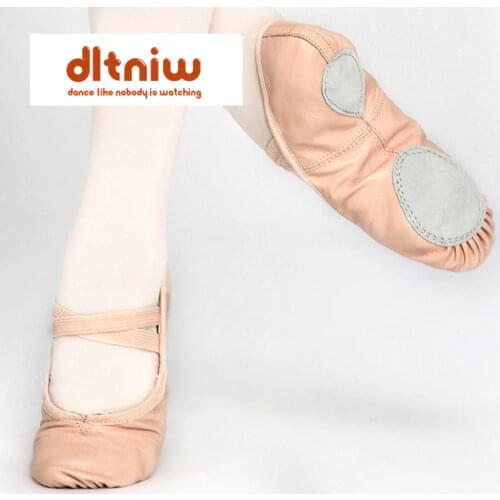 Womens Professional Ballet Shoes Slippers Women Girls Kids Toddler Genuine Leather Zapatillas Ladies Full Split Sole Dance Shoe