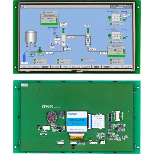 10.1 inch HMI Resistive Touch Screen Panel with RS232 RS485 TTL UART Port for Industrial Control
