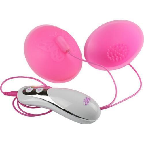 10 Frequency Electronic Powerful Breast Massager Enhancer Chest Remote Control Nipple Sucker Vibrator Machine Silicone Cup