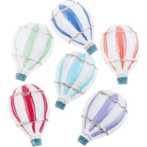 10pcs Mixed Resin Hot Air Balloon Decoration Crafts Flatback Cabochon Embellishments For Scrapbooking Diy Accessories