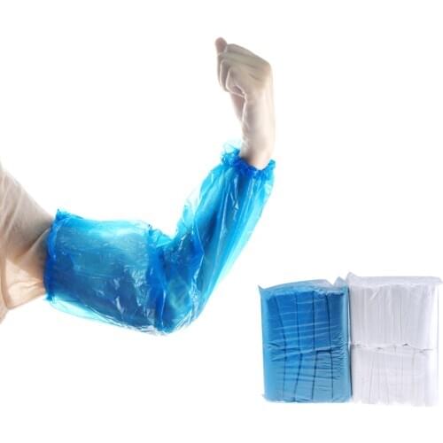 100 / pack waterproof and oil-proof disposable arm sleeves elastic bands household cleaning supplies long sleeve sleeves