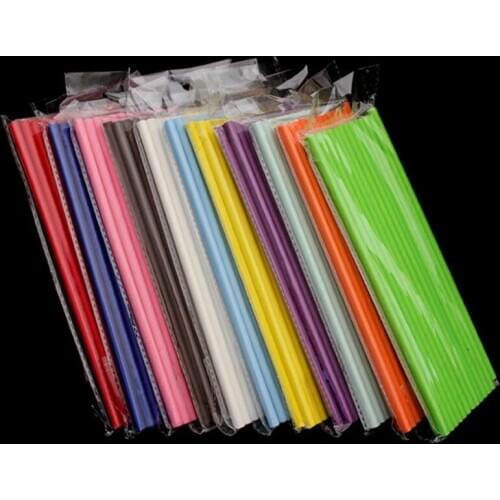 19.7cm Disposable Bubble Tea Thick rainbow Drinking Paper Straws For Bar Birthday Wedding Party LX4924