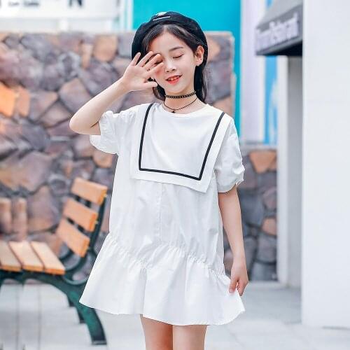 2021 Children Dress Elegant Summer Kids Dresses for Girls Clothes Blue Teenager Girl Dress Princess Costume 4 6 8 10 12 14 Yrs