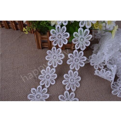 29yards White Round flower Venise/Venice Lace Victorian Lace Craft sewing wide :4.8cm